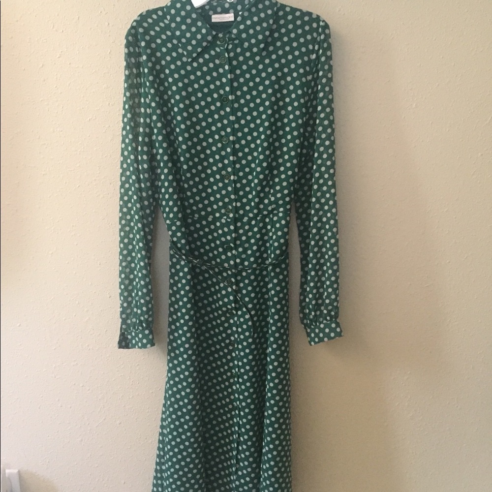 Midi Green Eva Mendes Dress